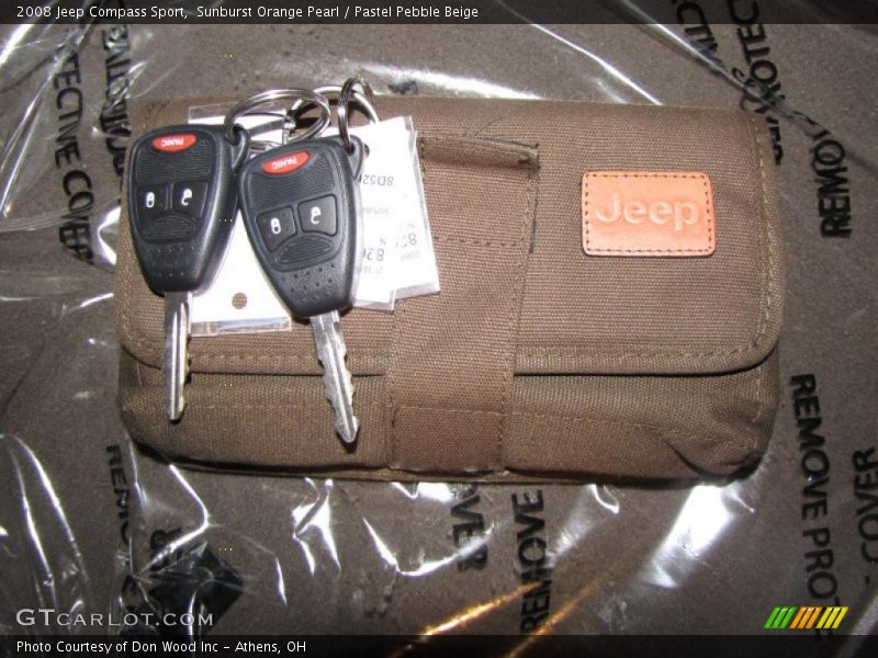 Sunburst Orange Pearl / Pastel Pebble Beige 2008 Jeep Compass Sport