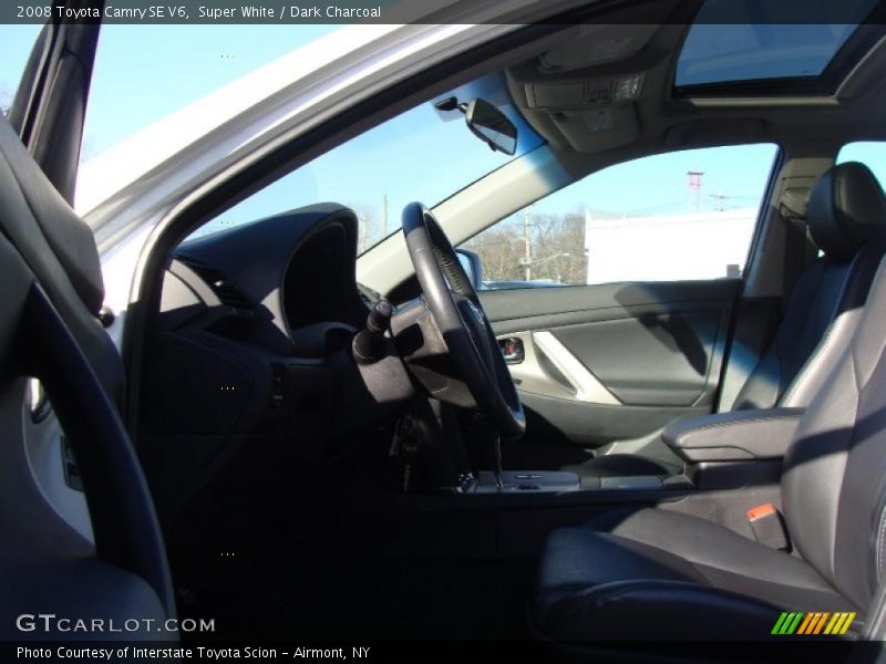 Super White / Dark Charcoal 2008 Toyota Camry SE V6