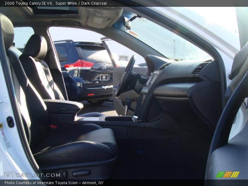 Super White / Dark Charcoal 2008 Toyota Camry SE V6
