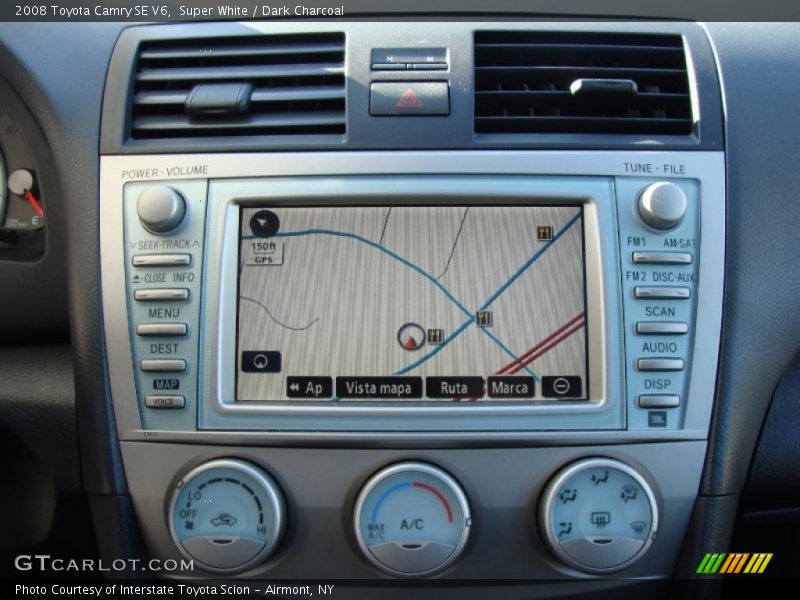 Super White / Dark Charcoal 2008 Toyota Camry SE V6