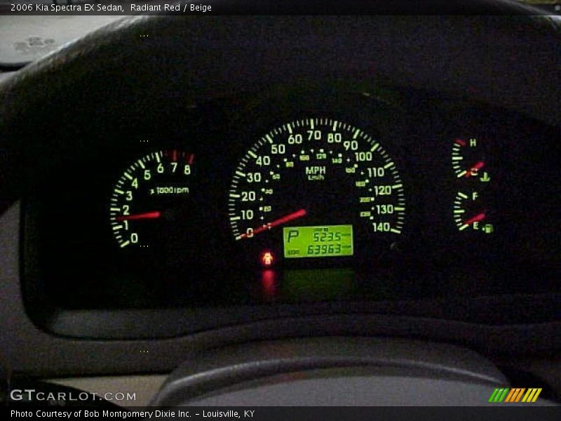 Radiant Red / Beige 2006 Kia Spectra EX Sedan
