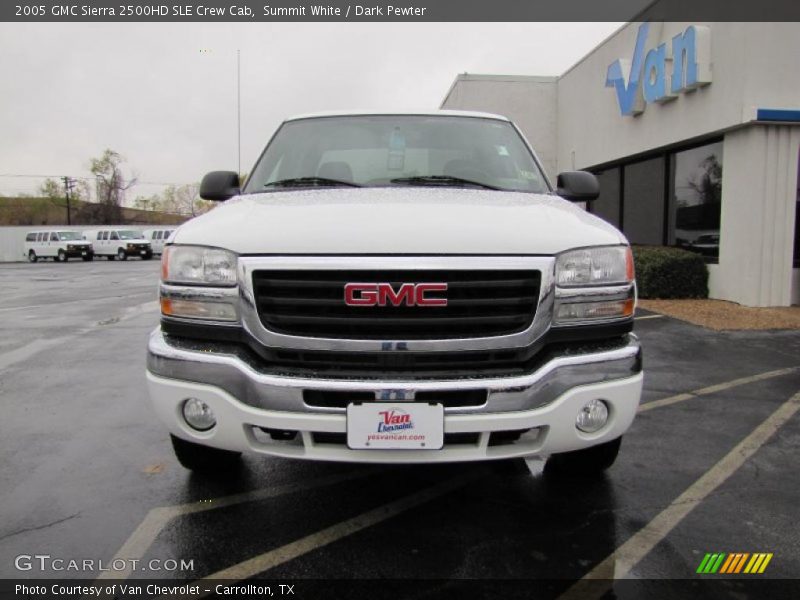 Summit White / Dark Pewter 2005 GMC Sierra 2500HD SLE Crew Cab