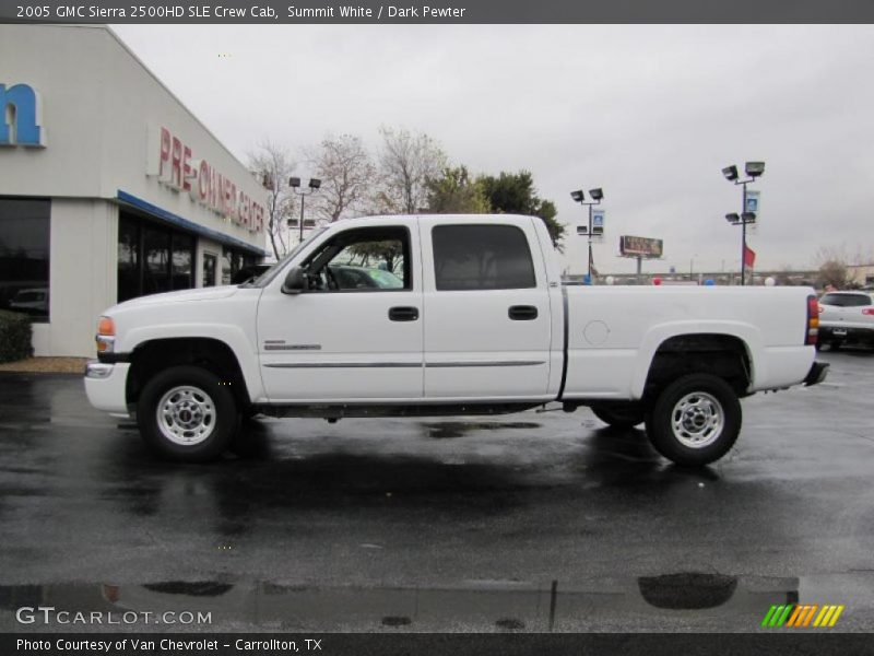 Summit White / Dark Pewter 2005 GMC Sierra 2500HD SLE Crew Cab