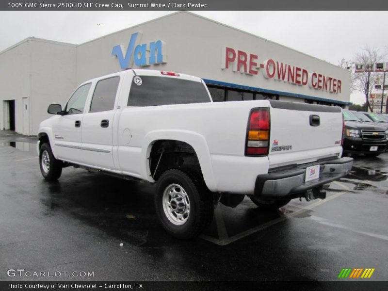 Summit White / Dark Pewter 2005 GMC Sierra 2500HD SLE Crew Cab