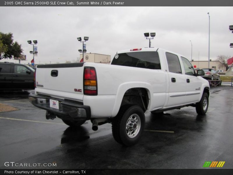 Summit White / Dark Pewter 2005 GMC Sierra 2500HD SLE Crew Cab