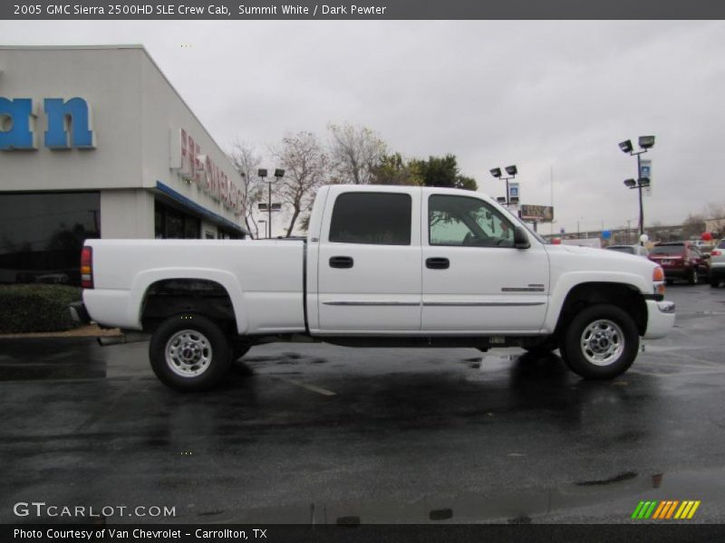 Summit White / Dark Pewter 2005 GMC Sierra 2500HD SLE Crew Cab
