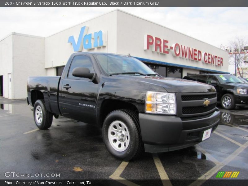 Black / Dark Titanium Gray 2007 Chevrolet Silverado 1500 Work Truck Regular Cab