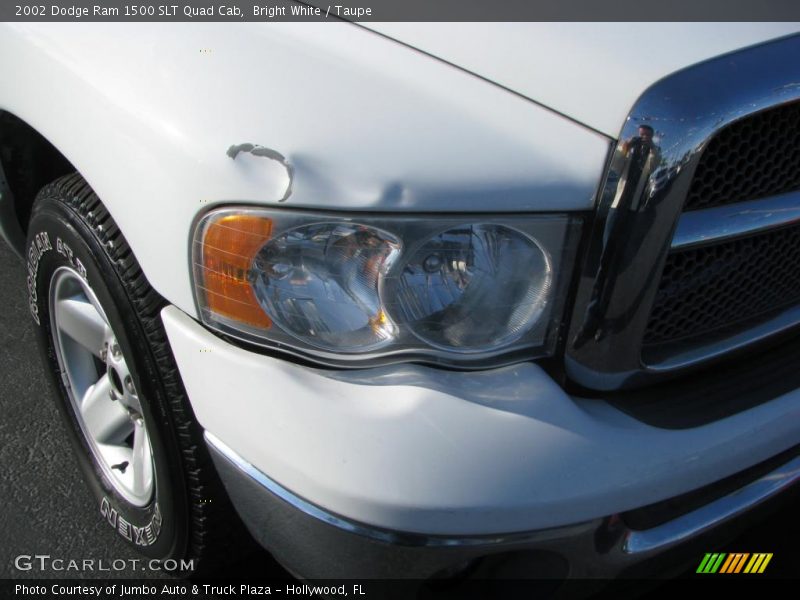 Bright White / Taupe 2002 Dodge Ram 1500 SLT Quad Cab