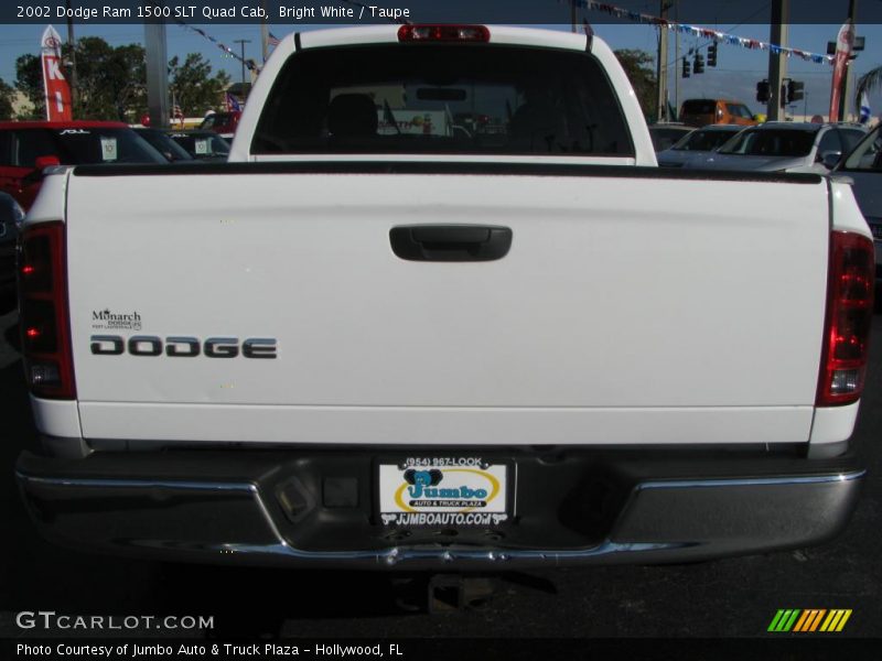 Bright White / Taupe 2002 Dodge Ram 1500 SLT Quad Cab