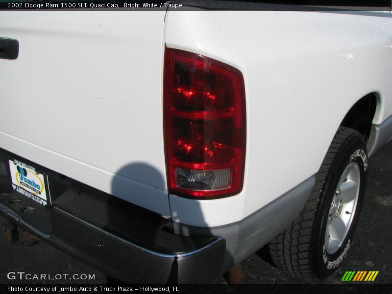 Bright White / Taupe 2002 Dodge Ram 1500 SLT Quad Cab