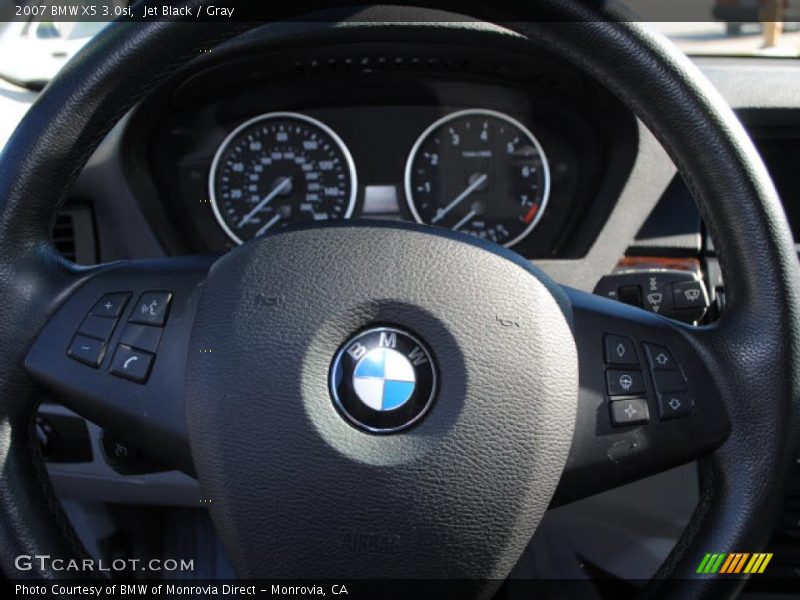 Jet Black / Gray 2007 BMW X5 3.0si