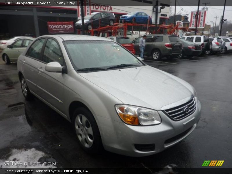 Silver / Gray 2008 Kia Spectra EX Sedan