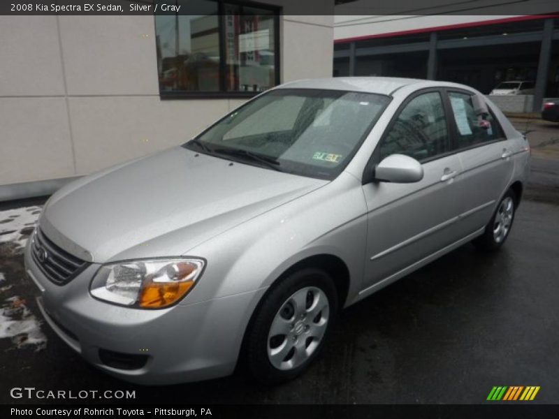 Silver / Gray 2008 Kia Spectra EX Sedan