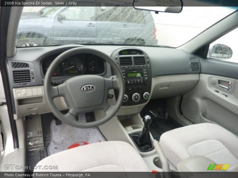 Silver / Gray 2008 Kia Spectra EX Sedan