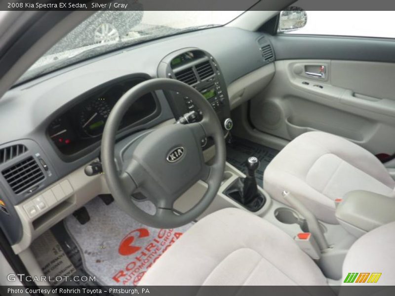 Silver / Gray 2008 Kia Spectra EX Sedan