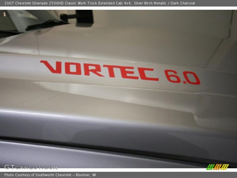 Silver Birch Metallic / Dark Charcoal 2007 Chevrolet Silverado 2500HD Classic Work Truck Extended Cab 4x4
