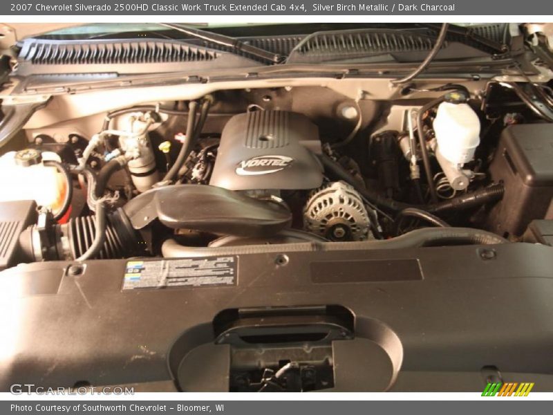 Silver Birch Metallic / Dark Charcoal 2007 Chevrolet Silverado 2500HD Classic Work Truck Extended Cab 4x4