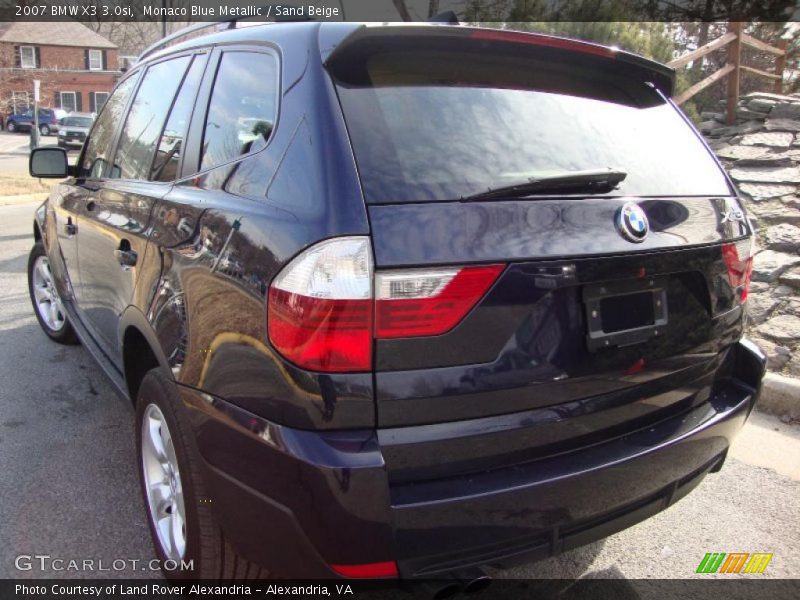 Monaco Blue Metallic / Sand Beige 2007 BMW X3 3.0si