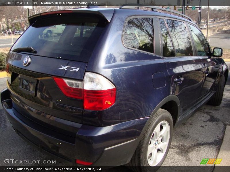 Monaco Blue Metallic / Sand Beige 2007 BMW X3 3.0si