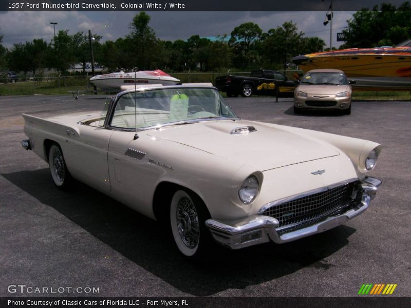 Colonial White / White 1957 Ford Thunderbird Convertible