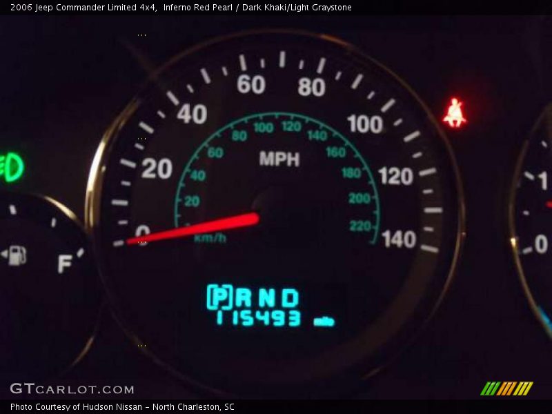 Inferno Red Pearl / Dark Khaki/Light Graystone 2006 Jeep Commander Limited 4x4