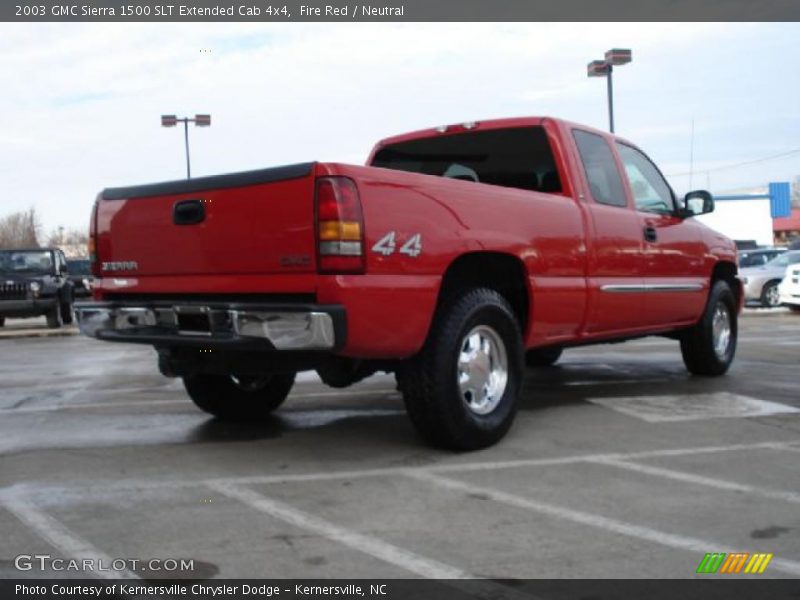 Fire Red / Neutral 2003 GMC Sierra 1500 SLT Extended Cab 4x4