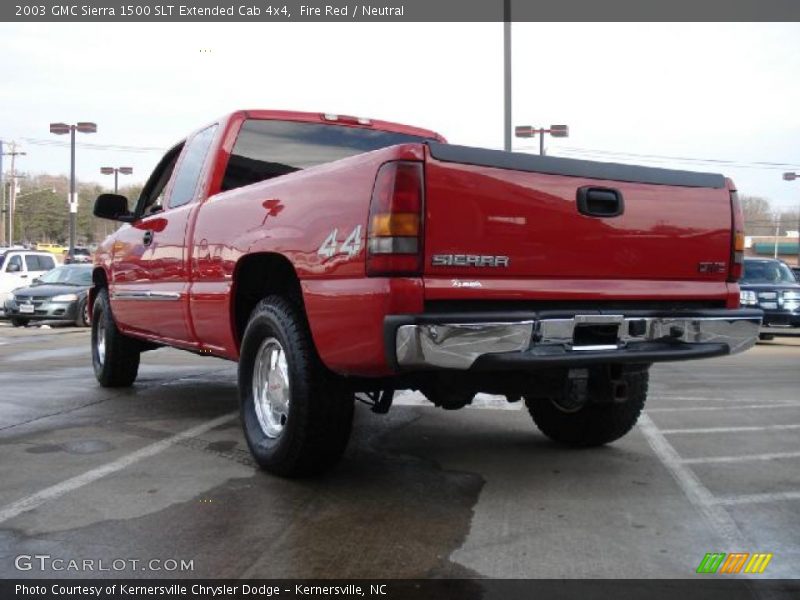 Fire Red / Neutral 2003 GMC Sierra 1500 SLT Extended Cab 4x4