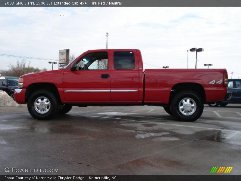 Fire Red / Neutral 2003 GMC Sierra 1500 SLT Extended Cab 4x4