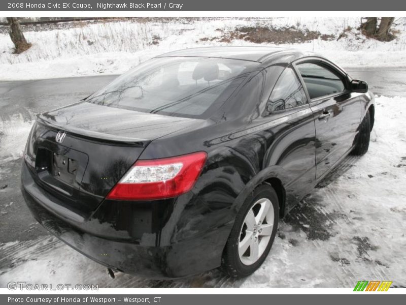 Nighthawk Black Pearl / Gray 2008 Honda Civic EX Coupe