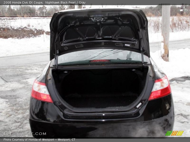 Nighthawk Black Pearl / Gray 2008 Honda Civic EX Coupe