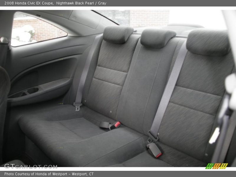 Nighthawk Black Pearl / Gray 2008 Honda Civic EX Coupe