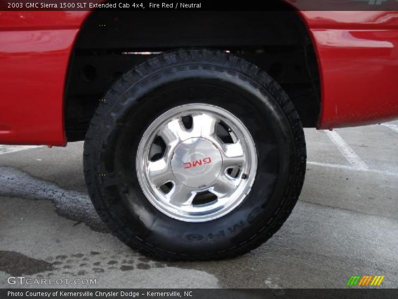 Fire Red / Neutral 2003 GMC Sierra 1500 SLT Extended Cab 4x4