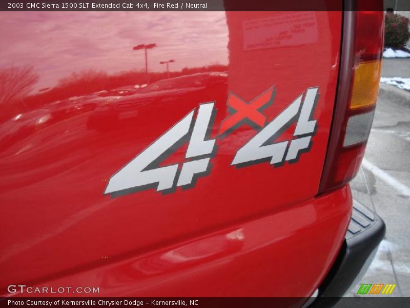 Fire Red / Neutral 2003 GMC Sierra 1500 SLT Extended Cab 4x4