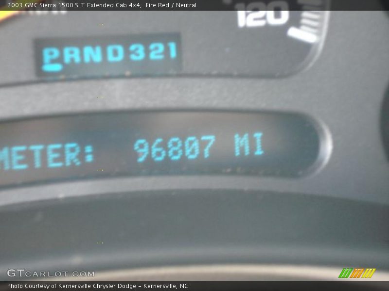 Fire Red / Neutral 2003 GMC Sierra 1500 SLT Extended Cab 4x4