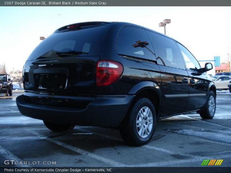Brilliant Black / Medium Slate Gray 2007 Dodge Caravan SE