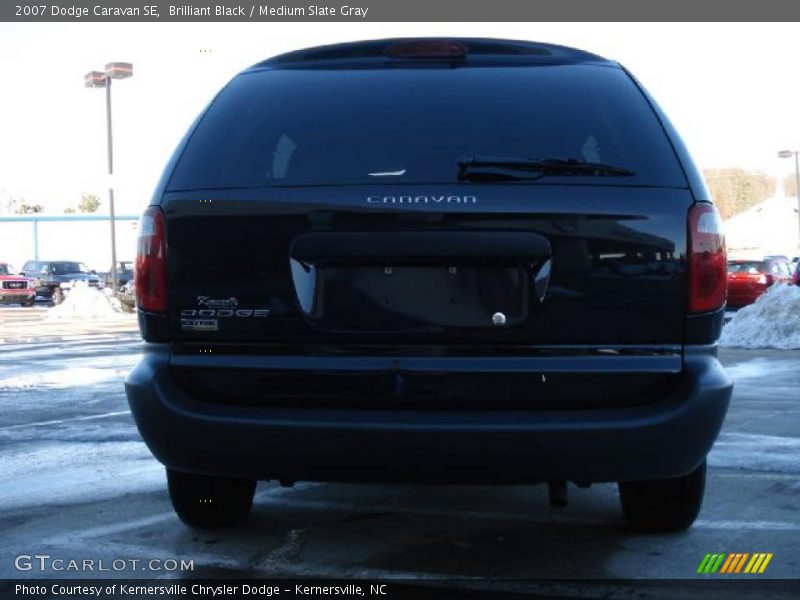 Brilliant Black / Medium Slate Gray 2007 Dodge Caravan SE