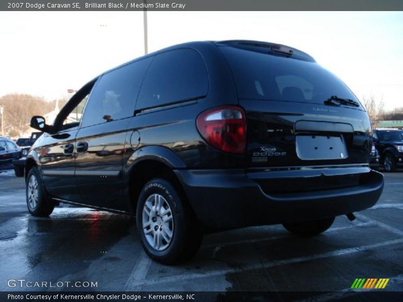 Brilliant Black / Medium Slate Gray 2007 Dodge Caravan SE