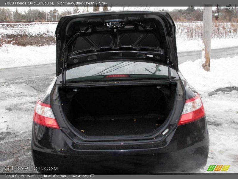 Nighthawk Black Pearl / Gray 2008 Honda Civic EX Coupe