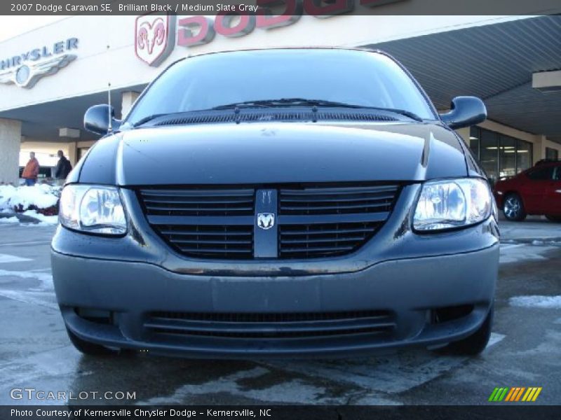 Brilliant Black / Medium Slate Gray 2007 Dodge Caravan SE