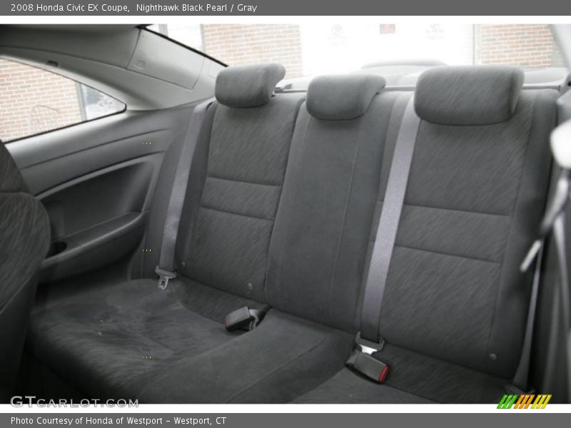 Nighthawk Black Pearl / Gray 2008 Honda Civic EX Coupe