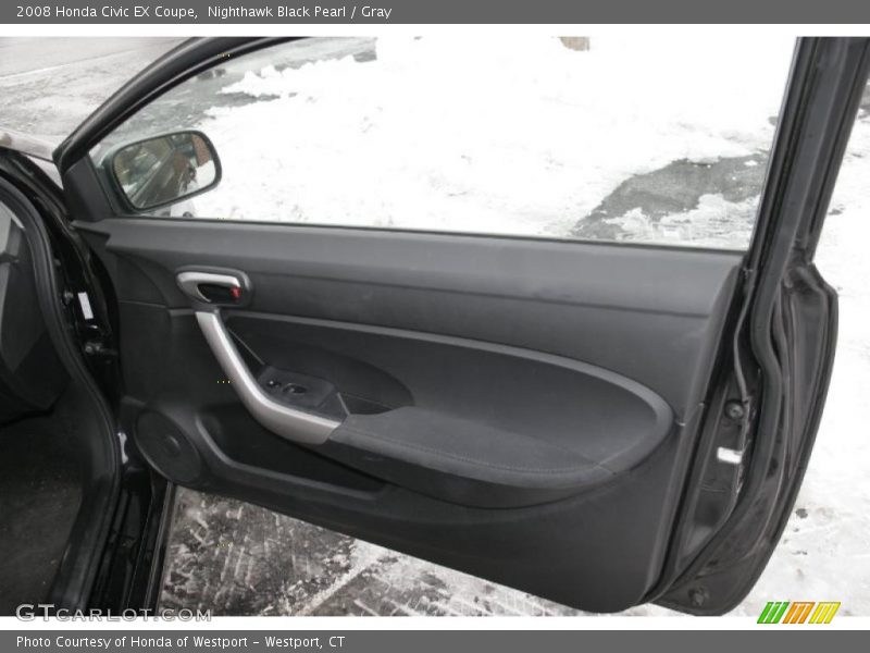 Nighthawk Black Pearl / Gray 2008 Honda Civic EX Coupe
