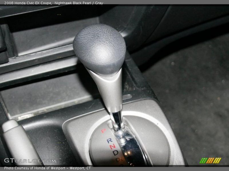 Nighthawk Black Pearl / Gray 2008 Honda Civic EX Coupe