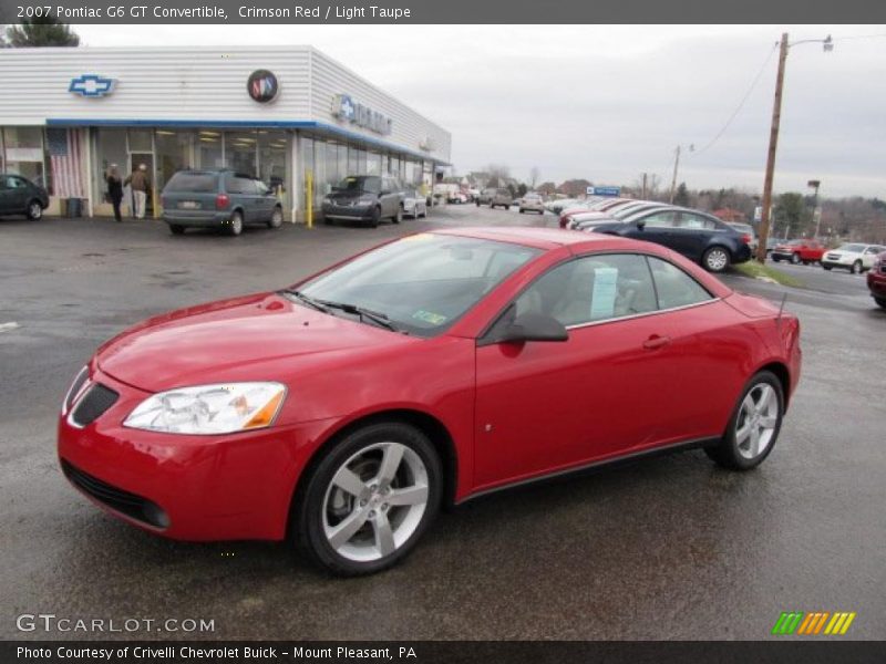 Crimson Red / Light Taupe 2007 Pontiac G6 GT Convertible