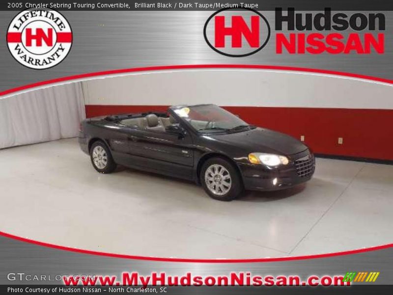 Brilliant Black / Dark Taupe/Medium Taupe 2005 Chrysler Sebring Touring Convertible