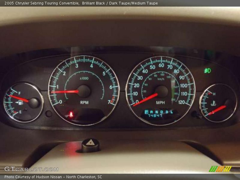 Brilliant Black / Dark Taupe/Medium Taupe 2005 Chrysler Sebring Touring Convertible
