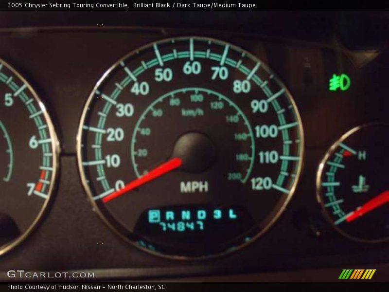 Brilliant Black / Dark Taupe/Medium Taupe 2005 Chrysler Sebring Touring Convertible