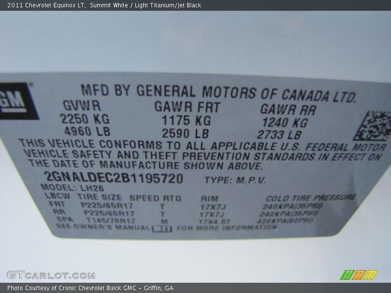 Summit White / Light Titanium/Jet Black 2011 Chevrolet Equinox LT