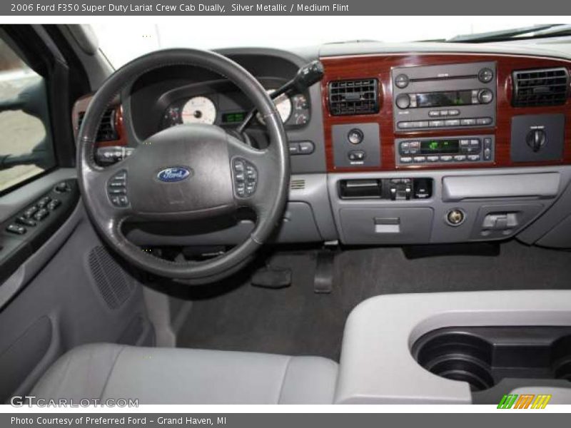 Silver Metallic / Medium Flint 2006 Ford F350 Super Duty Lariat Crew Cab Dually