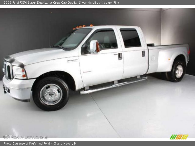 Silver Metallic / Medium Flint 2006 Ford F350 Super Duty Lariat Crew Cab Dually