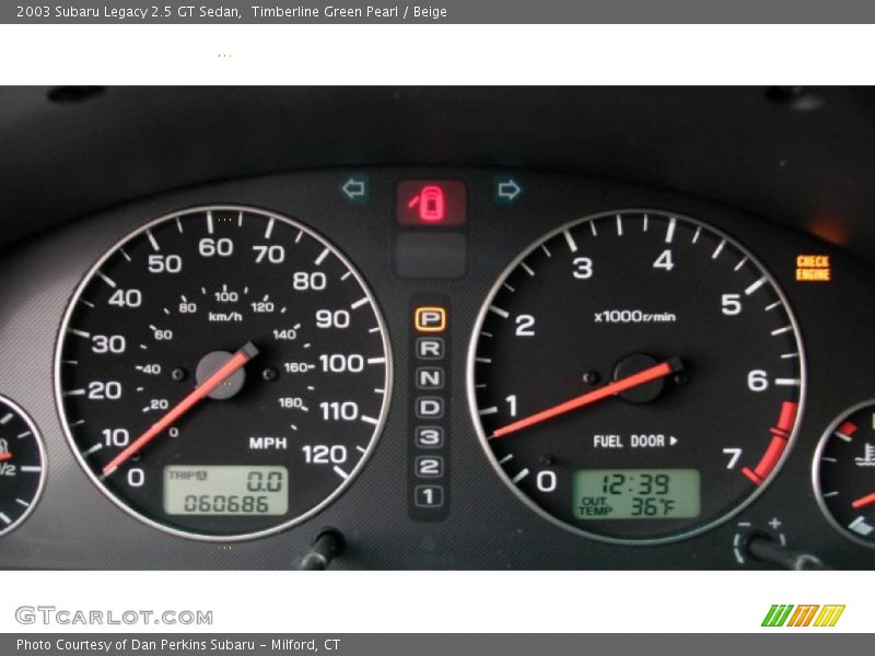  2003 Legacy 2.5 GT Sedan 2.5 GT Sedan Gauges